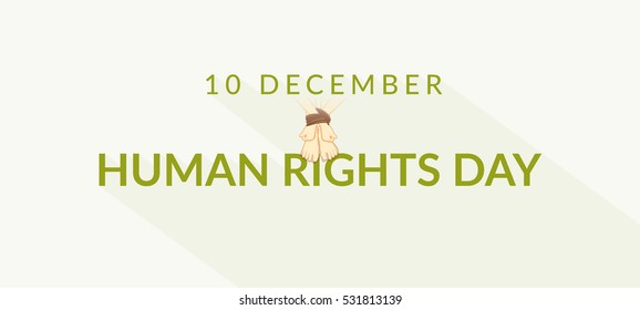 Human rights day poster or banner.