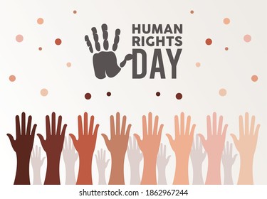 Human Rights Day Poster Interracial Hands Stock Vector Royalty Free Shutterstock