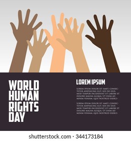 Human Rights Day, poster, quotes, vector template