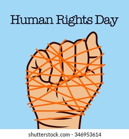 Human Rights Day poster template
