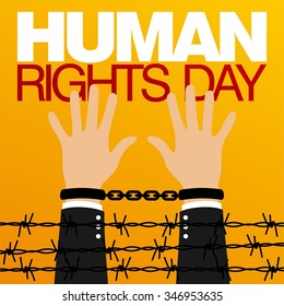 Human Rights Day poster template
