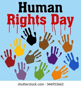 Human Rights Day poster template
