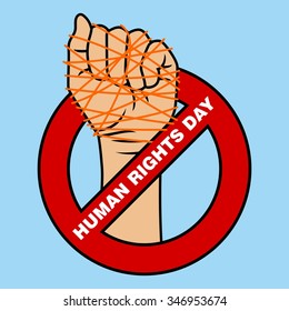 Human Rights Day poster template
