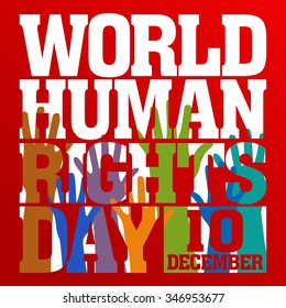 Human Rights Day poster template
