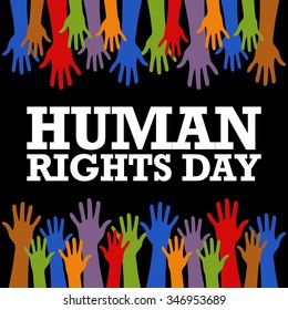 Human Rights Day poster template
