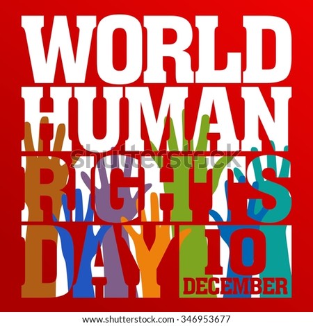 human rights day poster template stock vector royalty free