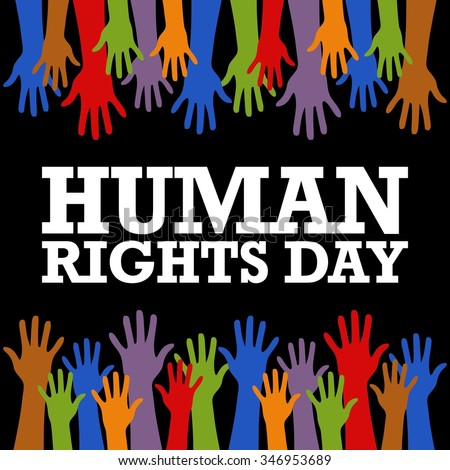 Human Rights Day poster template
