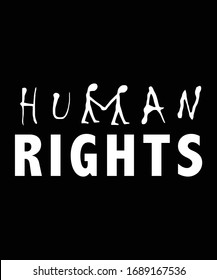 Human Rights Day poster T-shirt vector Illustration