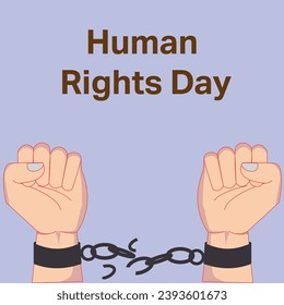 Afiche del Día de los Derechos Humanos. Ilustración vectorial del Día Internacional de los Derechos Humanos.