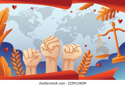 Human Rights Day, Human Power, Justice Day, World Human Day, Background