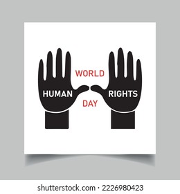 Human rights day social media post design template