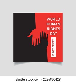 Human rights day social media post design template