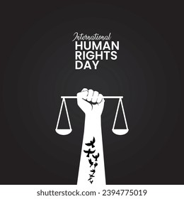 Human Rights Day. Human Rights social media poster. Human Rights creative post design. Africa Human Rights day.