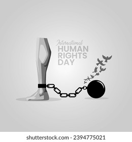 Human Rights Day. Human Rights social media poster. Human Rights creative post design. Africa Human Rights day.