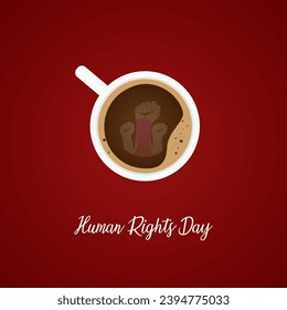 Human Rights Day. Human Rights social media poster. Human Rights creative post design. Africa Human Rights day.