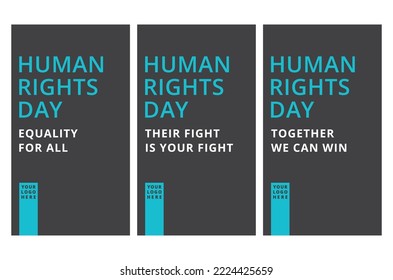 Human Rights Day Stories with Inspiring Words. Equality for all. Their fight is your fight. Together we can win.