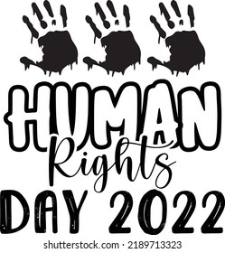 Human Rights Day SVG Design