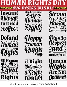 Human Rights Day SVG Design Bundle.