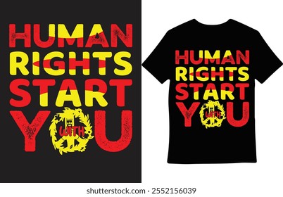 Dia dos Direitos Humanos t-shirt design Você precisa de qualquer tipo de t-shirt design? Eu posso fazer todos os tipos de design.
