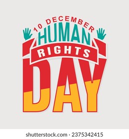 Vector de tipografía del Día de los Derechos Humanos para celebrar.