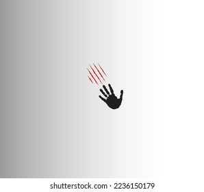 Human Rights day vector concept. Red Scratch and human hand. Vector illustrations.