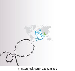 Human Rights day vector concept. Freedom birds