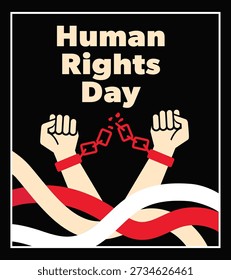 Human Rights Day. Vector design. Suitable for posters, billboards and digital media. 