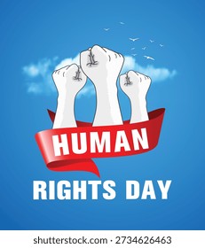 Human Rights Day. Vector design. Suitable for posters, billboards and digital media. 
