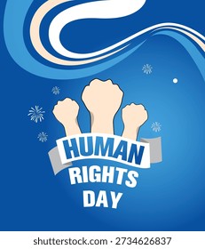 Día de los Derechos Humanos. Diseño de Vector. Adecuado para carteles, vallas publicitarias y medios digitales. 