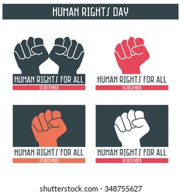 Human Rights Day, vector, editable, can be used as a postcard, emblem, sticker, banner etc.