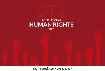 human rights day vector illustration