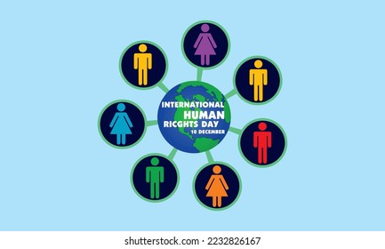 Human Rights Day vector illustration image 