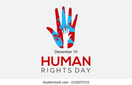 Human Rights Day. Vector template of Human Rights for banner, card, poster, background.
