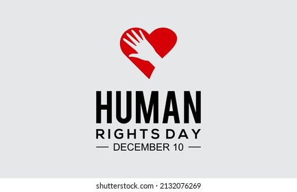 Human Rights Day. Vector template of Human Rights for banner, card, poster, background.
