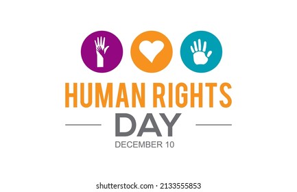 Human Rights Day. Vector template of Human Rights for banner, card, poster, background.
