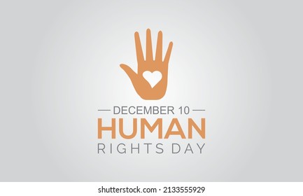Human Rights Day. Vector template of Human Rights for banner, card, poster, background.
