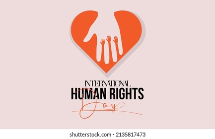 Human Rights Day. Vector template of Human Rights for banner, card, poster, background.