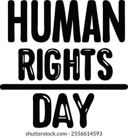 human rights day vector typography design.