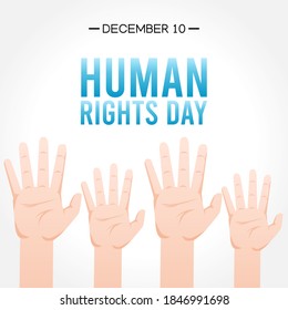 Ilustración de vectores de Días de Derechos Humanos. Adecuado para tarjetas de felicitación, afiches y banner.	