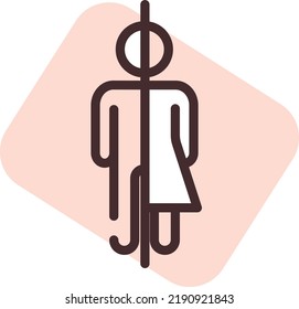 Human rights equality, illustration, vector on a white background.