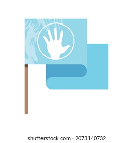 icono de bandera de derechos humanos