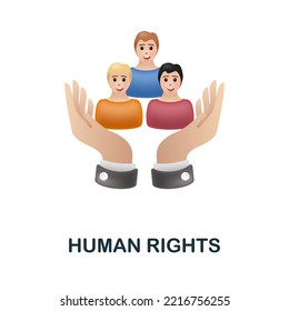 Human Rights icon. 3d illustration from esg collection. Creative Human Rights 3d icon for web design, templates, infographics and more