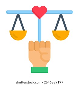 Ícone de Direitos Humanos - Ilustração Plana de Vetor