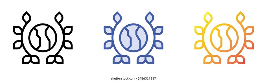 human rights icon. Linear, Blue Fill and Gradient Style Design Isolated On White Background