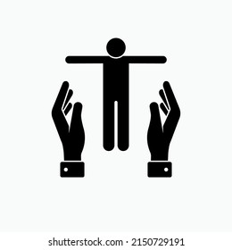 Human Rights Icon. Mankind Responsibility and Freedom Symbol - Vector.