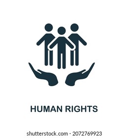 Human Rights icon. Monochrome sign from human rights collection. Creative Human Rights icon illustration for web design, infographics and more