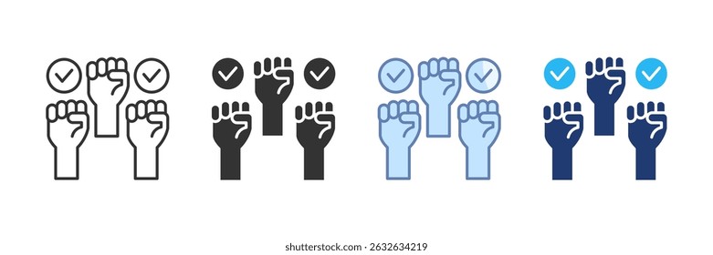 Human Rights Icon Set Multiple Style Collection