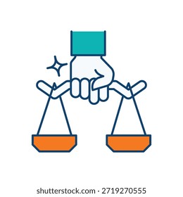 Human Rights Icon Icon vector stock illustration