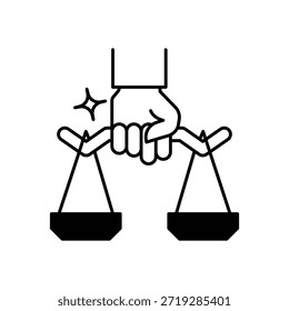 Human Rights Icon Icon vector stock illustration