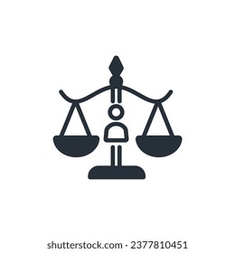 human rights icon icon. vector.Editable stroke.linear style sign for use web design,logo.Symbol illustration.